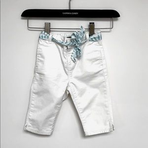GAP Kids White Casual Bottoms with Blue Accents